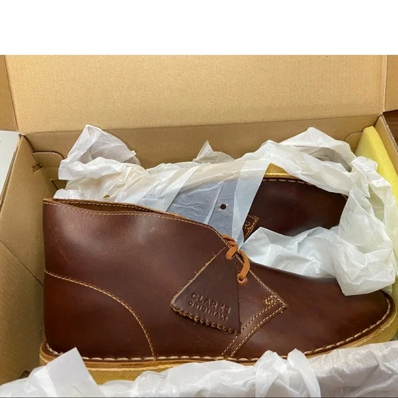 Clarks Desert Boots Brown Leather Size 7M - Picture 3 of 11